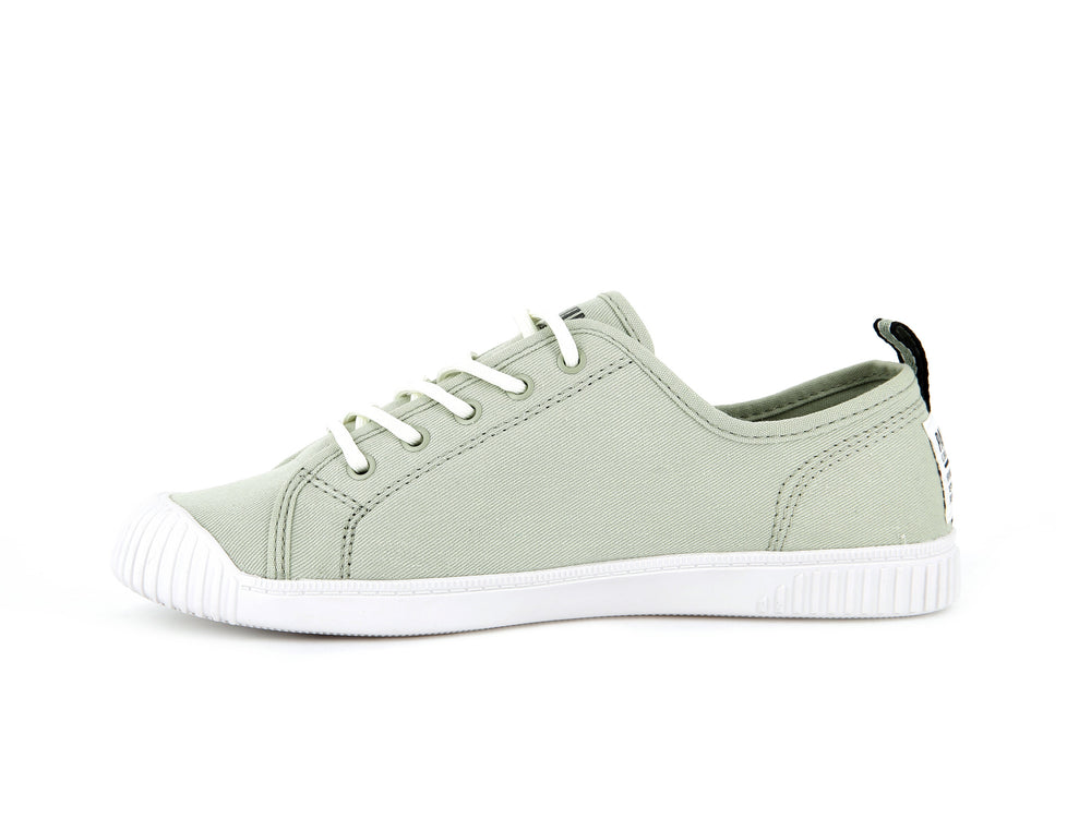 Zapatillas Palladium EASY LACE CANVAS Mujer Verde Oliva | Costa Rica-20871